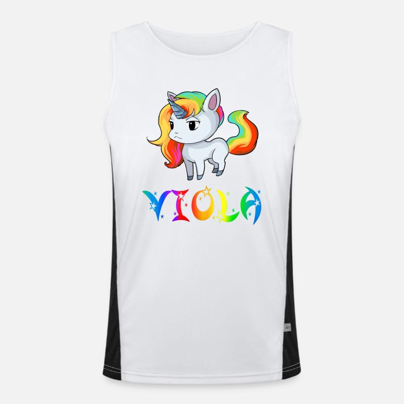 Viola Einhorn Funktionelles Kontrast-Tank Top für Männer 