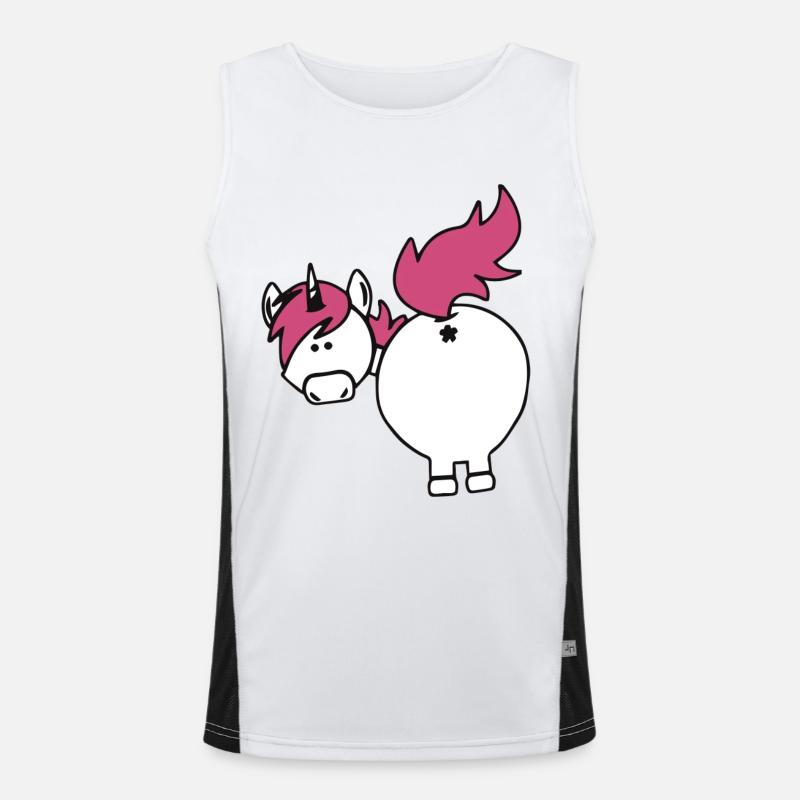 einhorn hintern Funktionelles Kontrast-Tank Top für Männer 