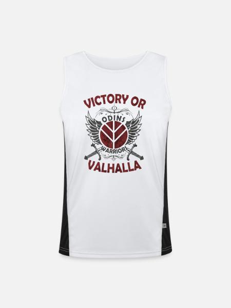 Odin's Warriors - Men's Functional Contrast Tank Top  - white/black