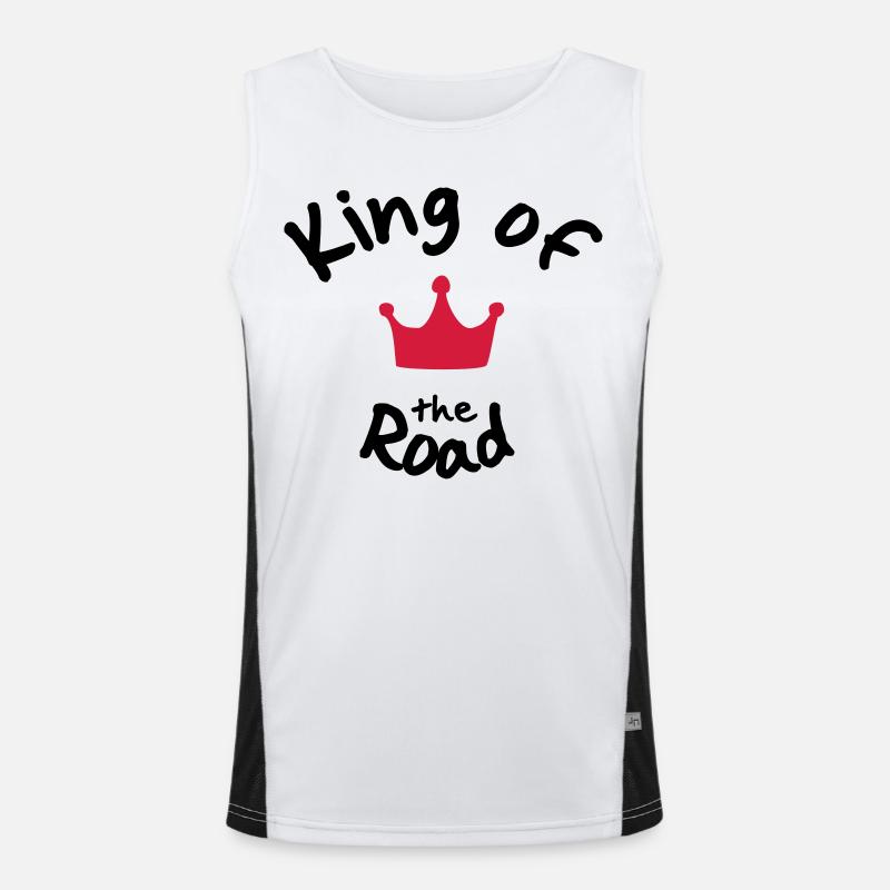 Biker - Men's Functional Contrast Tank Top - white/black
