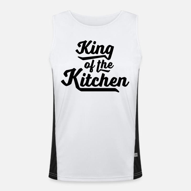 Cook - Men's Functional Contrast Tank Top - white/black