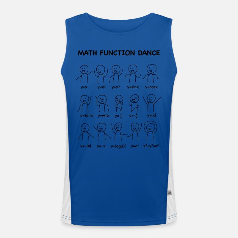 Le (Nerd-shirt) 'Math Fonction Dance' Débardeur respirant contrasté Homme 