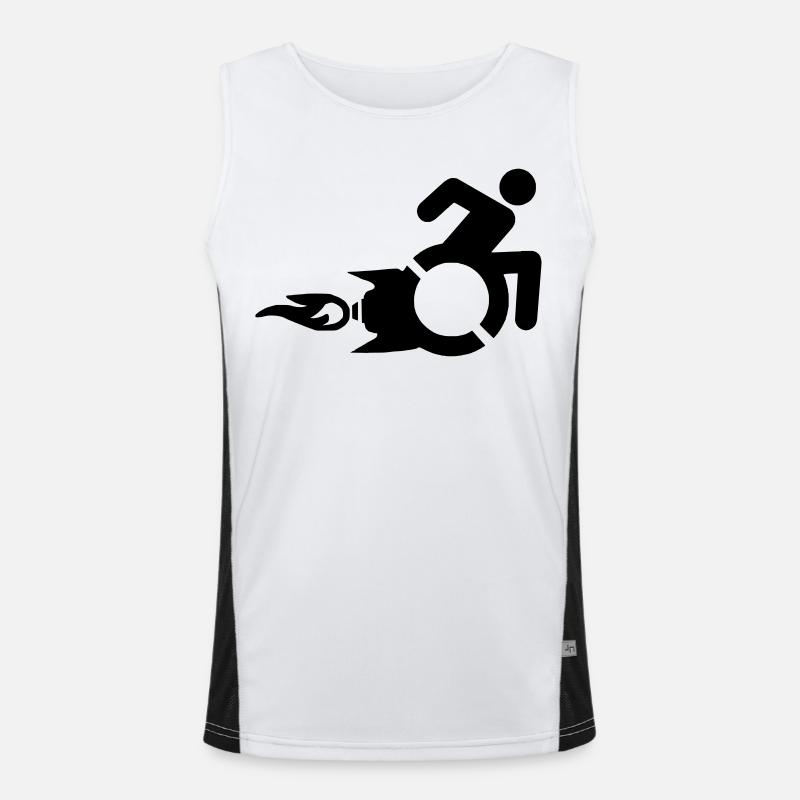 Rollstuhlfahrer mit Raketenantrieb # Funktionelles Kontrast-Tank Top für Männer 