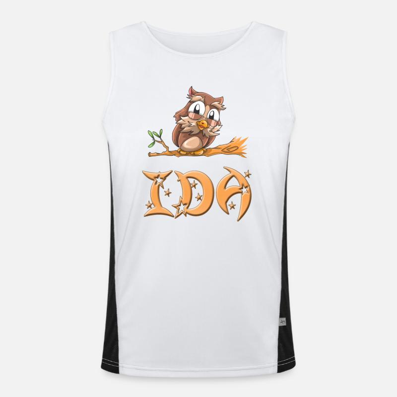 Eule Ida Funktionelles Kontrast-Tank Top für Männer 