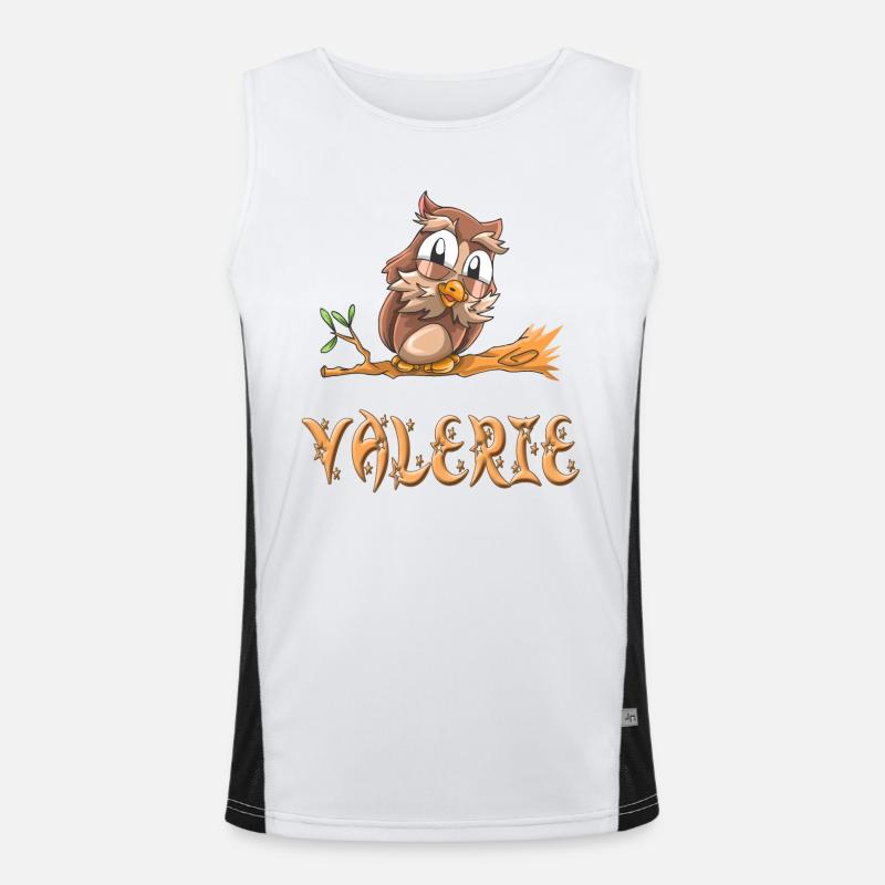Eule Valerie Funktionelles Kontrast-Tank Top für Männer 