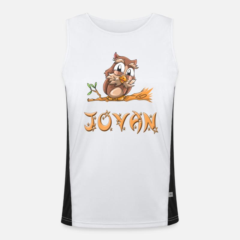 Eule Jovan Funktionelles Kontrast-Tank Top für Männer 