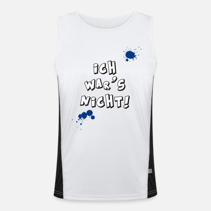 ich wars nicht kinder frech unschuldig fun fleck Funktionelles Kontrast-Tank Top für Männer 