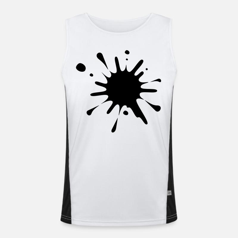 Farbspritzer-Bild* Funktionelles Kontrast-Tank Top für Männer 