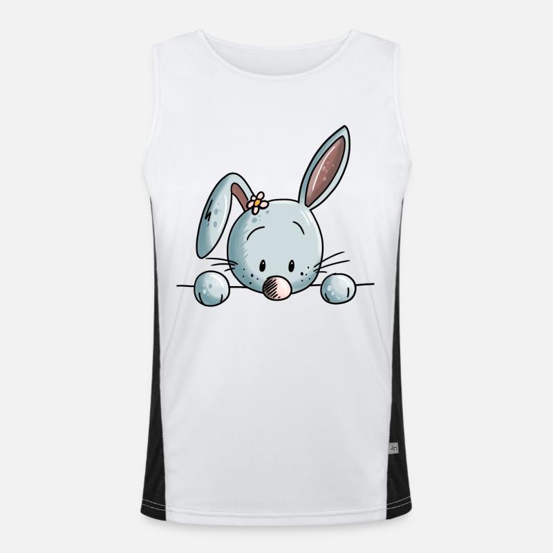 Cute little rabbit - bunny - bunny - comic Men's Functional Contrast Tank Top 