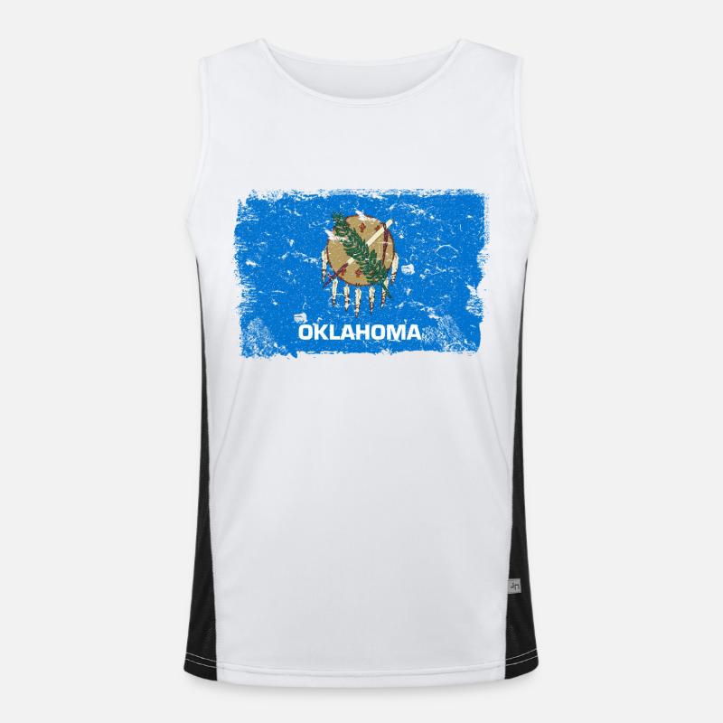 Oklahoma Drapeau Vintage Débardeur respirant contrasté Homme 