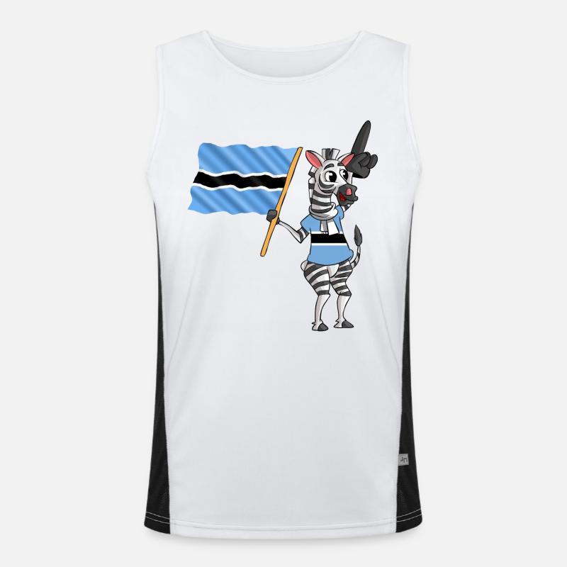 Botsuaner Zebra Funktionelles Kontrast-Tank Top für Männer 
