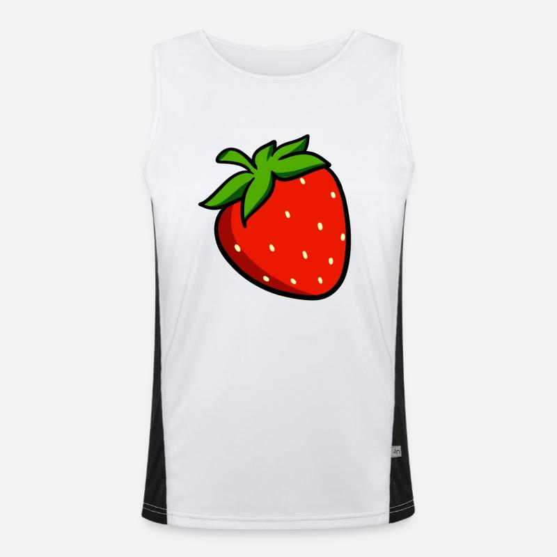 Erdbeeren Funktionelles Kontrast-Tank Top für Männer 