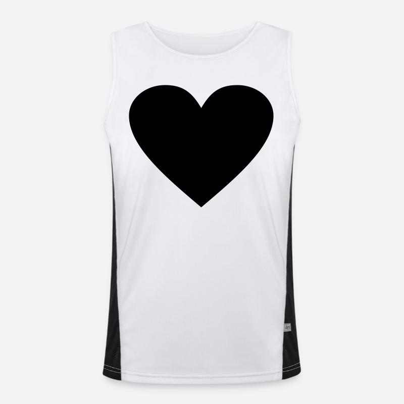 Cœur noir Awesomeelement Débardeur respirant contrasté Homme 