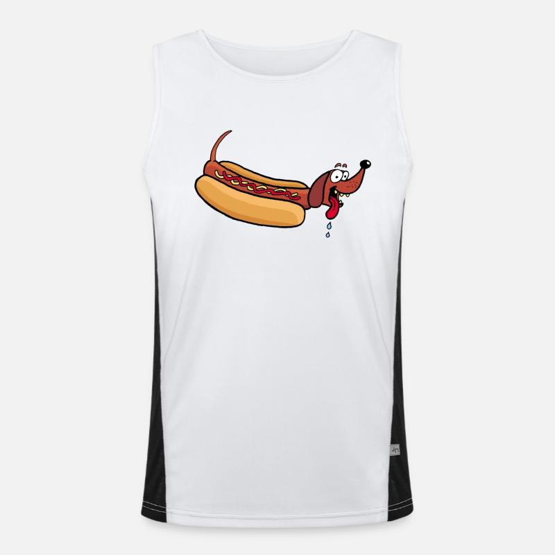Hot dog Men's Functional Contrast Tank Top 