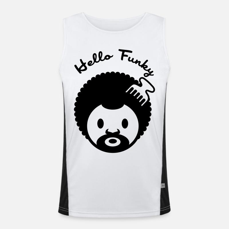 Hello funky Men's Functional Contrast Tank Top 