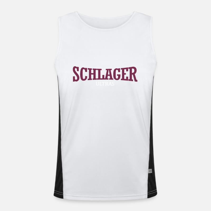 Ich liebe deutschen Schlager - Ultra - Geschenk Funktionelles Kontrast-Tank Top für Männer 