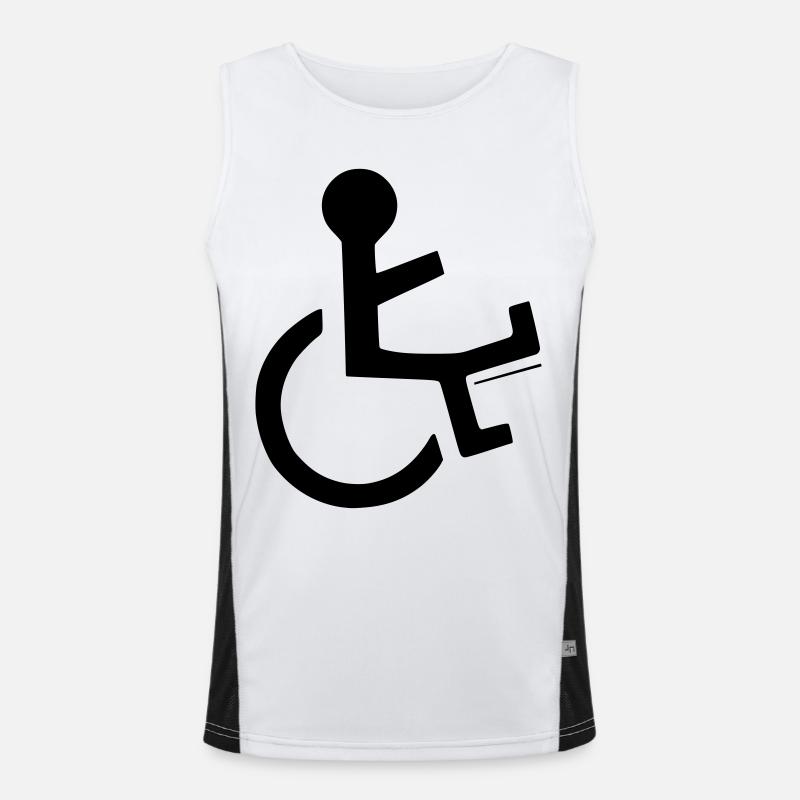 Rollstuhlfahrer mit gebrochenem Bein # Funktionelles Kontrast-Tank Top für Männer 