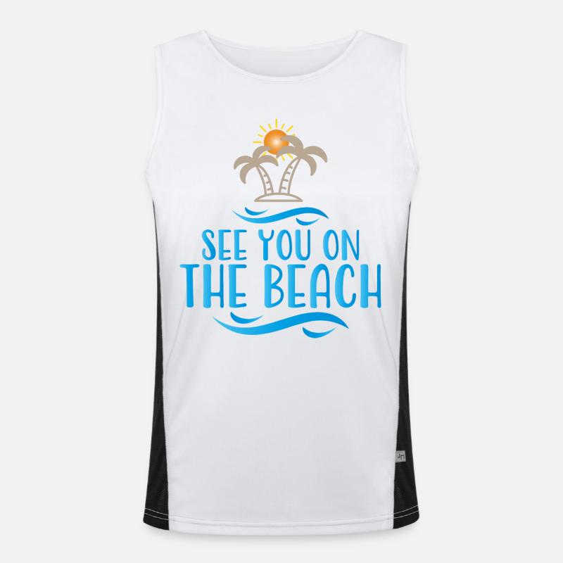 Beach Men's Functional Contrast Tank Top 