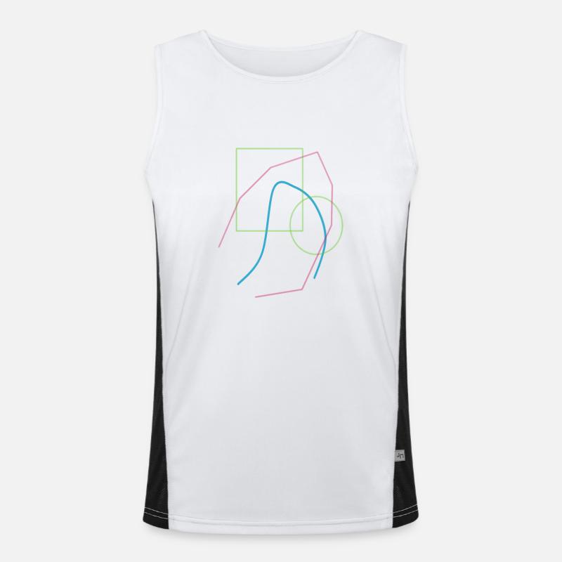 Muster abstrakt Funktionelles Kontrast-Tank Top für Männer 