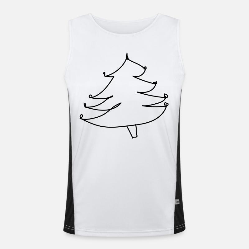 Christmas tree sweater (wrong Christmas sweater) Men's Functional Contrast Tank Top 