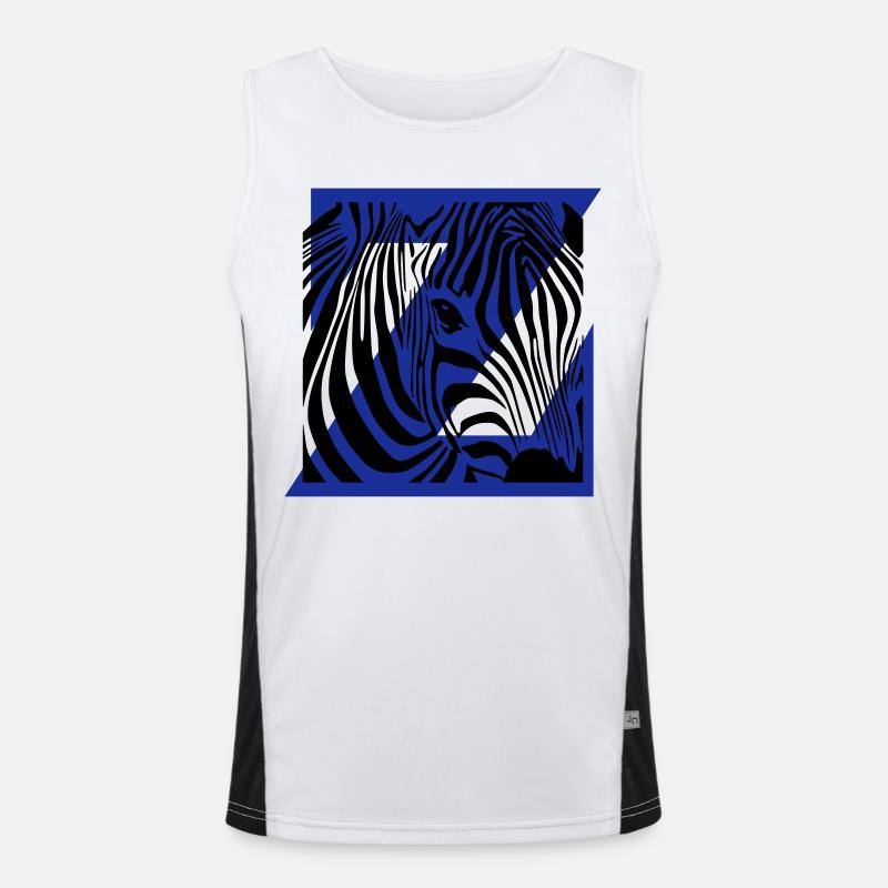 Zebra Mix Men's Functional Contrast Tank Top 