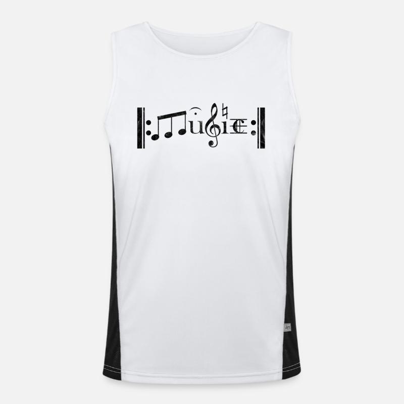 Musik Funktionelles Kontrast-Tank Top für Männer 