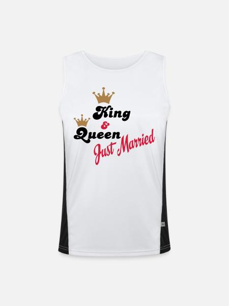 wedding - Men's Functional Contrast Tank Top  - white/black