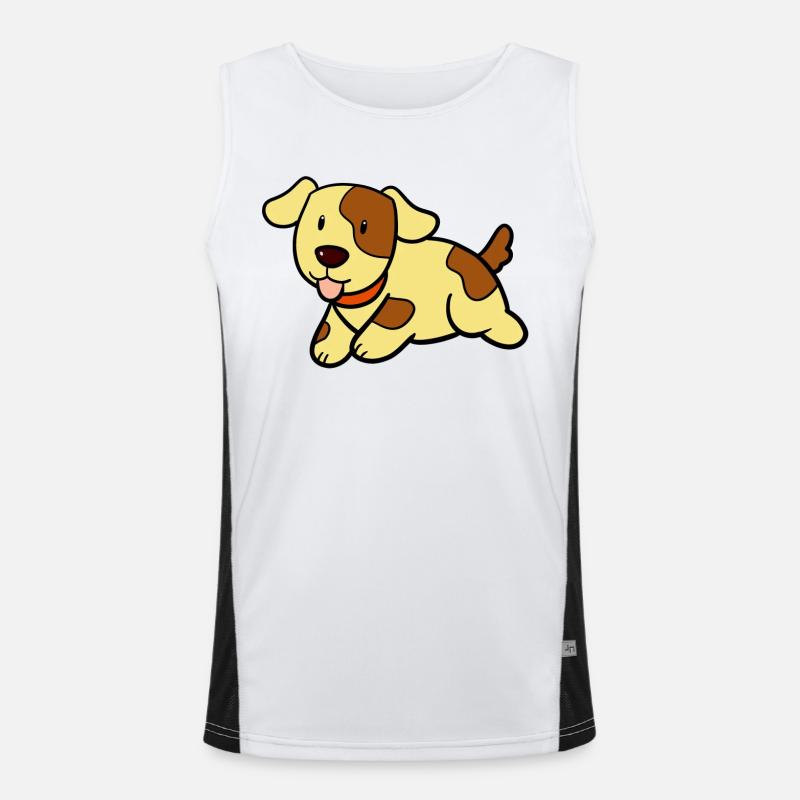 Süsser Hund Funktionelles Kontrast-Tank Top für Männer 