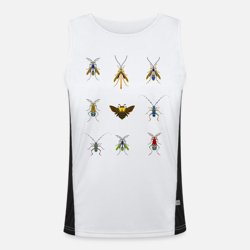 insects mosquitoes bee sting overview fly bug Men's Functional Contrast Tank Top 