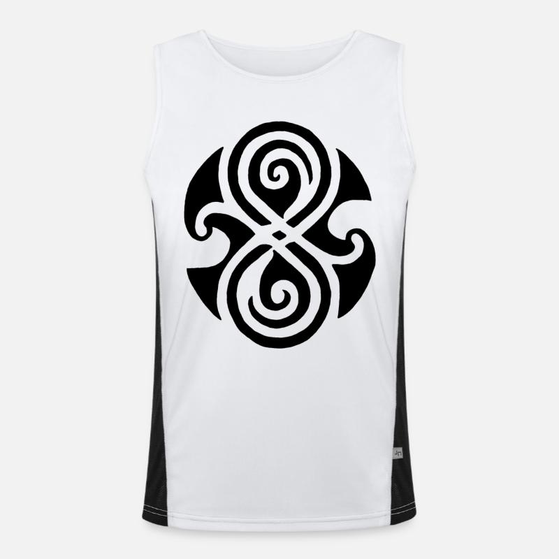 Symbole celte noir Débardeur respirant contrasté Homme 