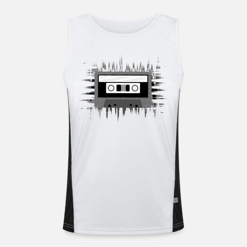 Musikkassette Tape Funktionelles Kontrast-Tank Top für Männer 
