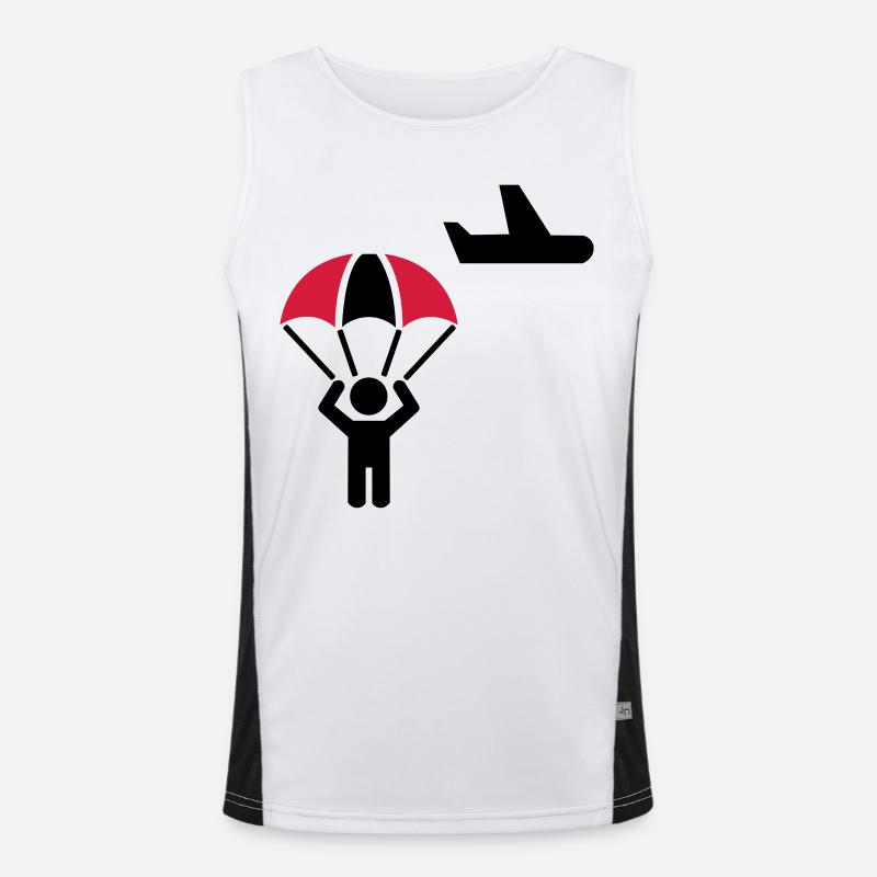 Fallschirmspringer Funktionelles Kontrast-Tank Top für Männer 