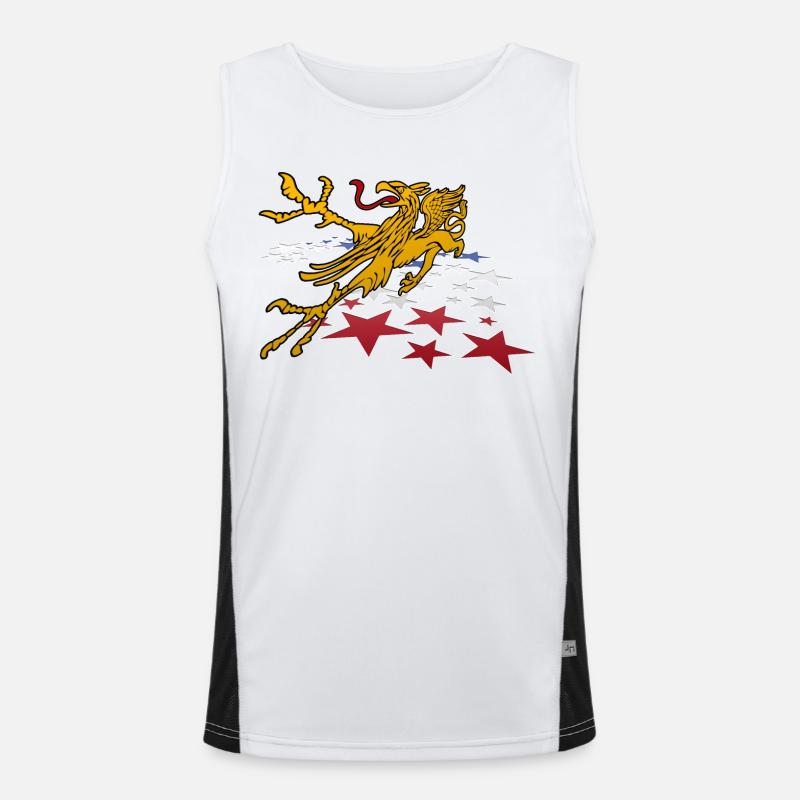 Rostocker Greif 3D - Men's Functional Contrast Tank Top  - white/black