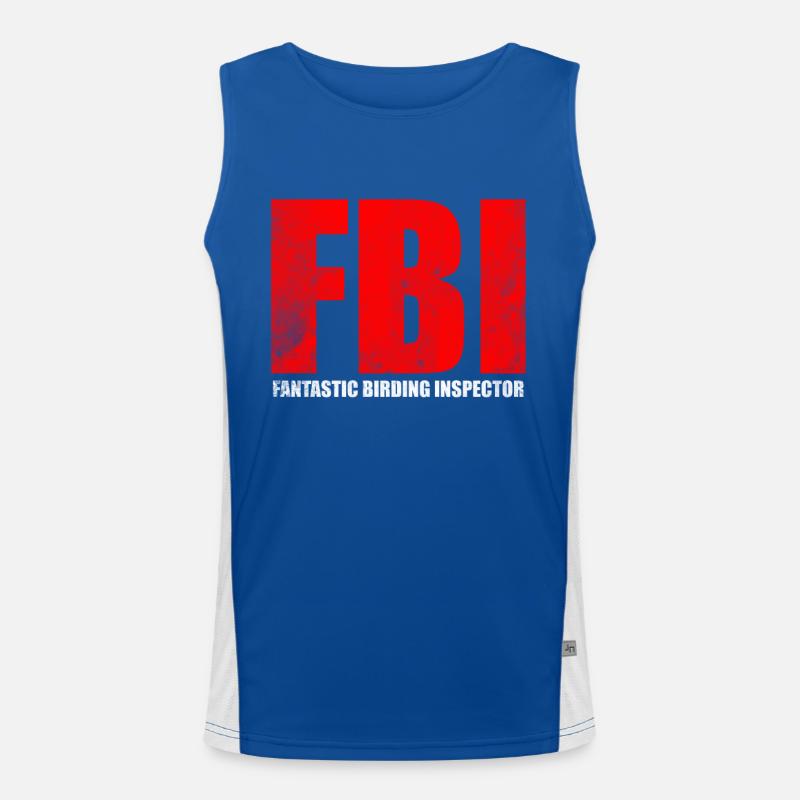 Conception de l’inspecteur d’observation des oiseaux du FBI Débardeur respirant contrasté Homme 