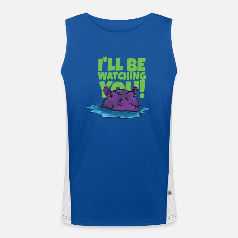 Witziges Nilpferd mit Text Funktionelles Kontrast-Tank Top für Männer 