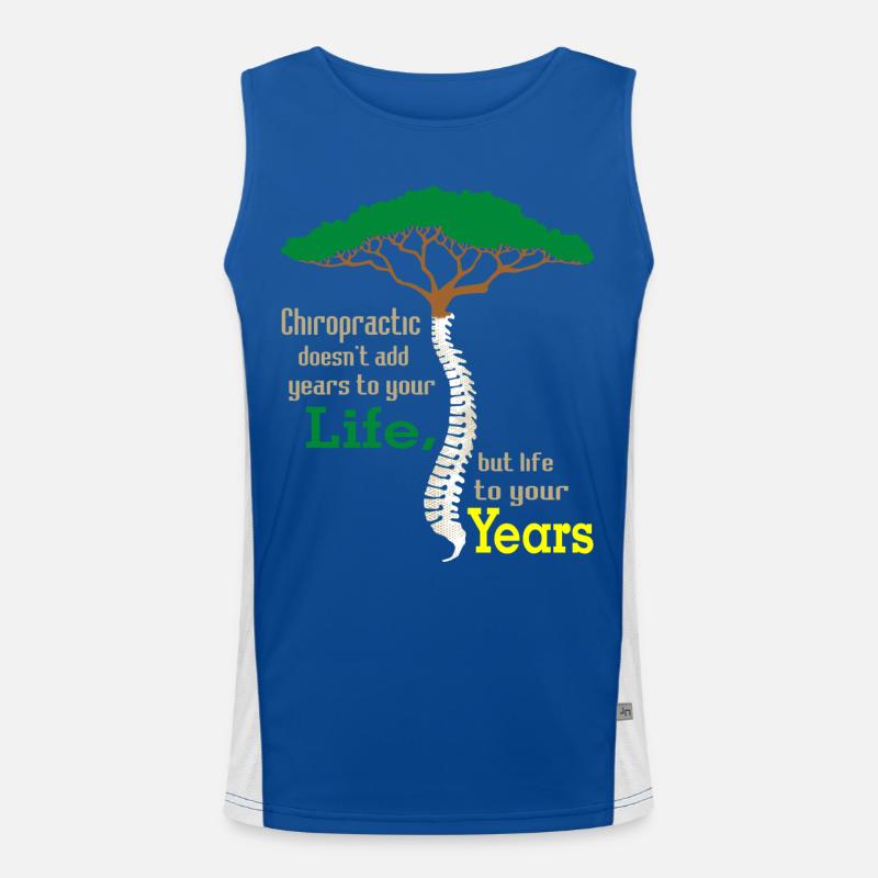 Wachsendes Baum Motiv mit Wirbeldesign Funktionelles Kontrast-Tank Top für Männer 