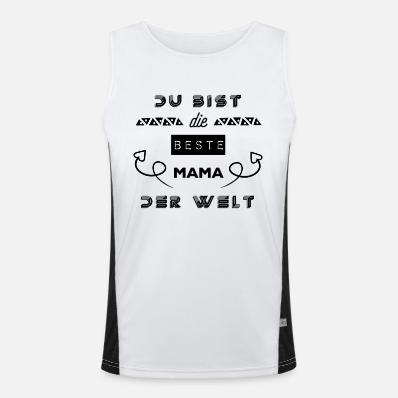 Du bist die beste mama der Welt Funktionelles Kontrast-Tank Top für Männer 