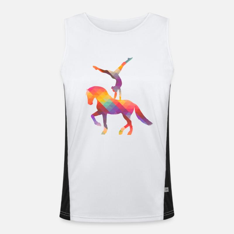 Voltige - Voltige - Volti - Chevaux Débardeur respirant contrasté Homme 