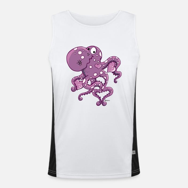 Amorous Octopus Men's Functional Contrast Tank Top 
