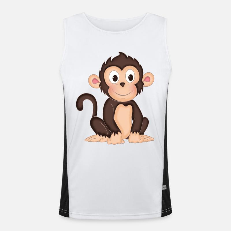 Singe - Singe mignon - design Débardeur respirant contrasté Homme 
