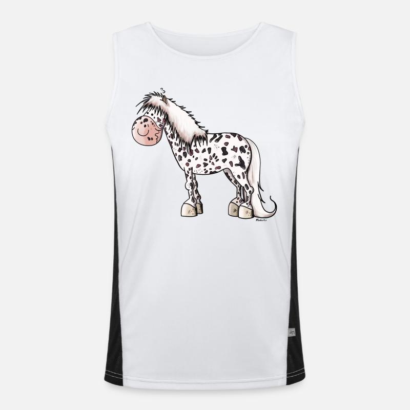 Robe tachetée du cheval Débardeur respirant contrasté Homme 