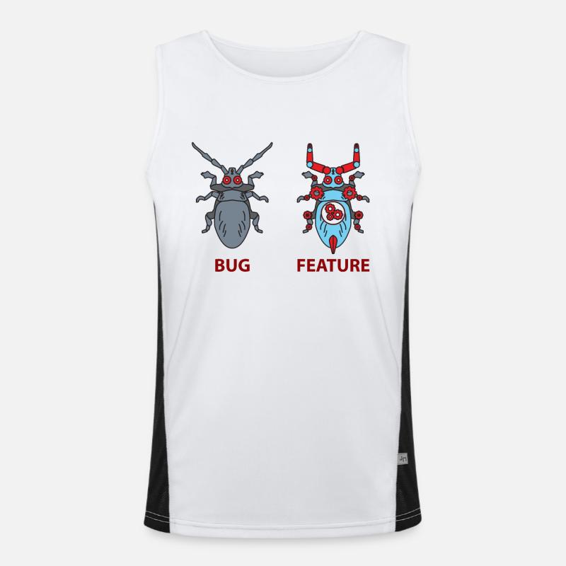 Programmierer Witz Funktionelles Kontrast-Tank Top für Männer 