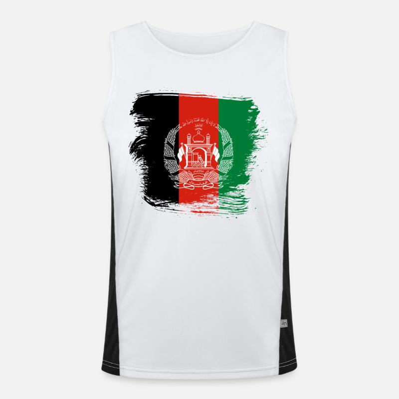 Drapeau de l’Afghanistan Débardeur respirant contrasté Homme 