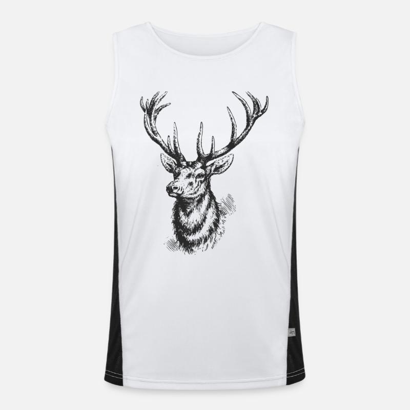Hirsch Funktionelles Kontrast-Tank Top für Männer 