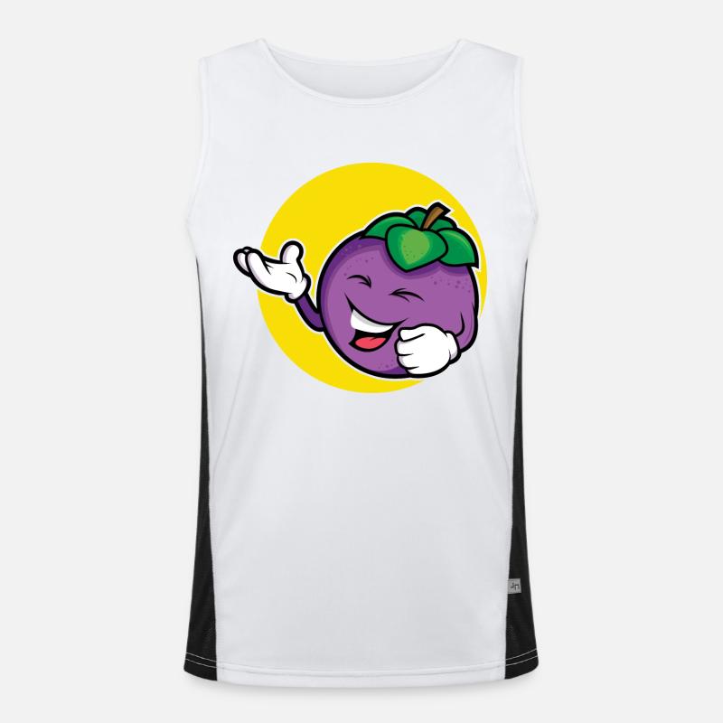 Conception de prune Débardeur respirant contrasté Homme 