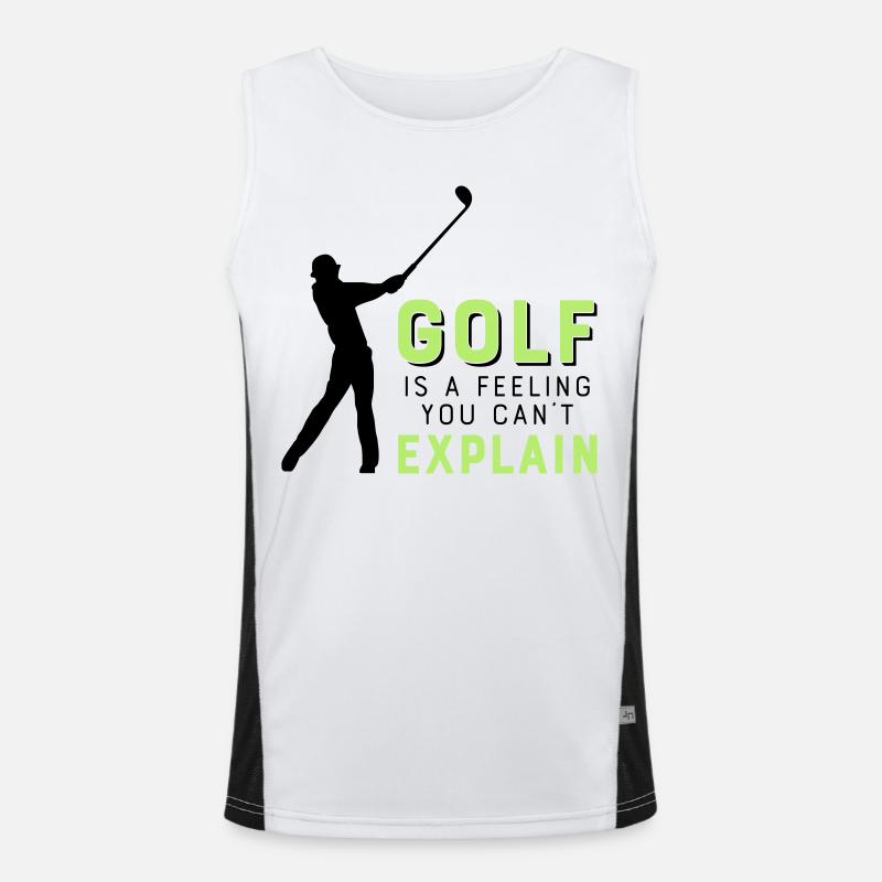 golf - Men's Functional Contrast Tank Top  - white/black
