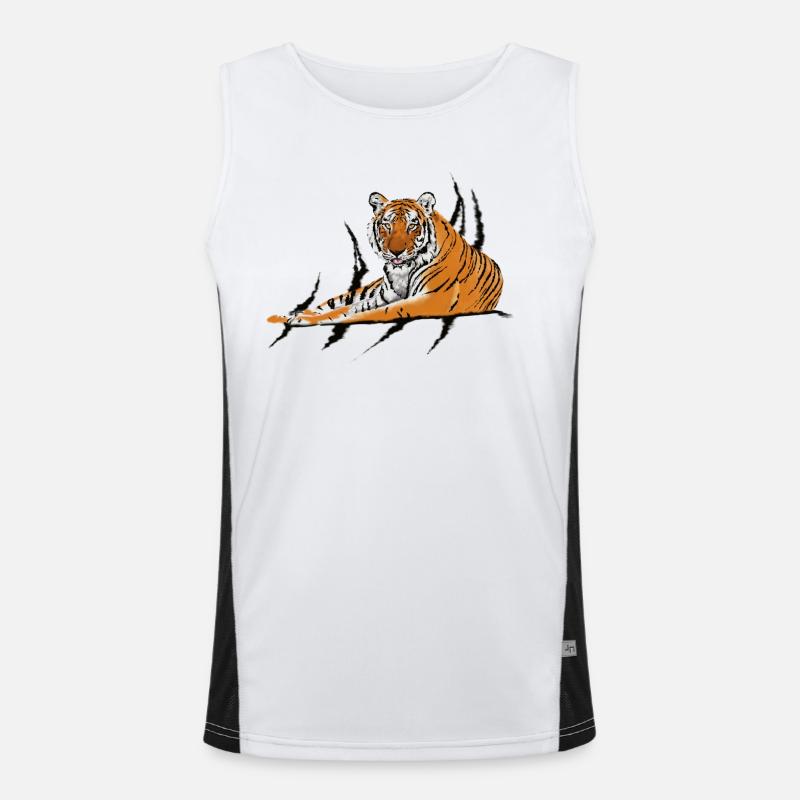 Tiger Men's Functional Contrast Tank Top 