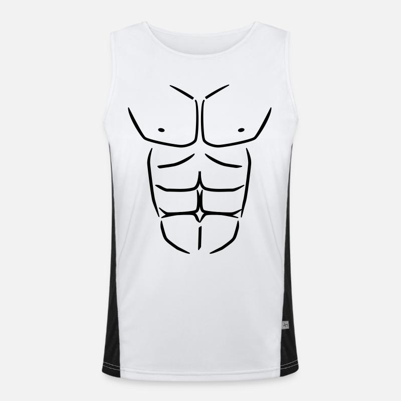 Sixpack Six pack Abs Funktionelles Kontrast-Tank Top für Männer 