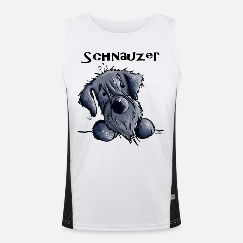 Süßer Schnauzer Funktionelles Kontrast-Tank Top für Männer 