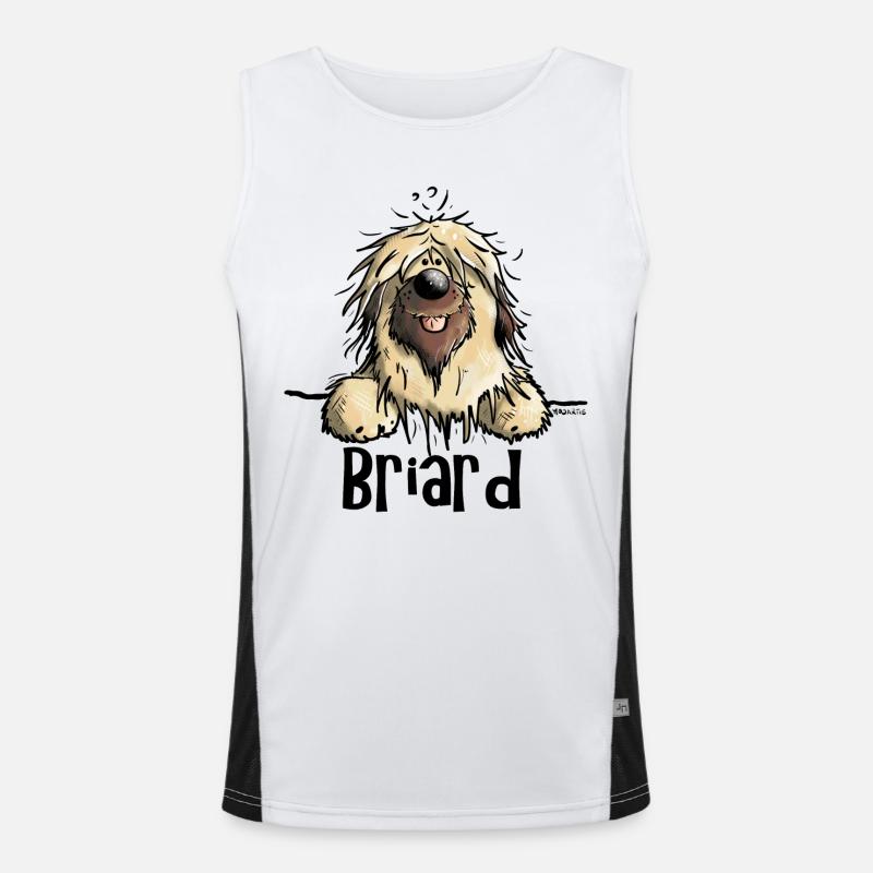 Funny Briard Débardeur respirant contrasté Homme 